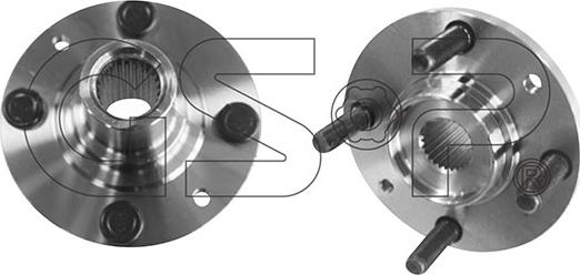 GSP 9425032 - Ступица колеса, поворотный кулак autospares.lv