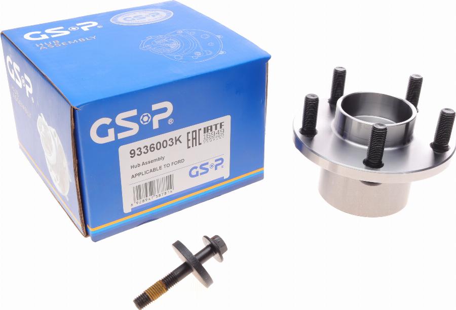 GSP 9336003K - Подшипник ступицы колеса, комплект autospares.lv