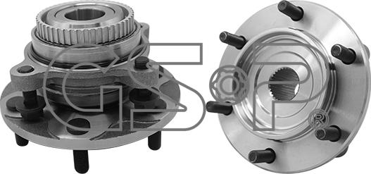 GSP 9330069 - Ступица колеса, поворотный кулак autospares.lv