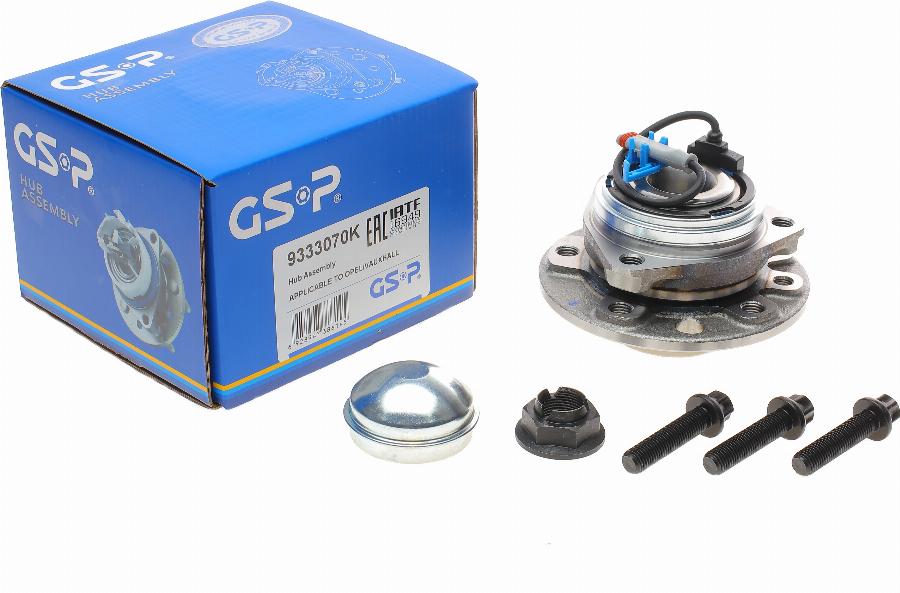 GSP 9333070K - Подшипник ступицы колеса, комплект autospares.lv