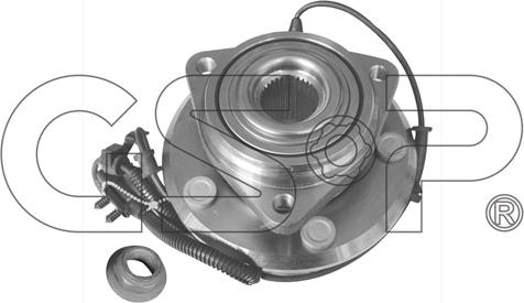 GSP 9332008K - Подшипник ступицы колеса, комплект autospares.lv