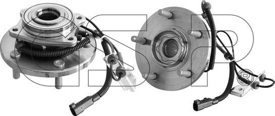 GSP 9332002 - Подшипник ступицы колеса, комплект autospares.lv