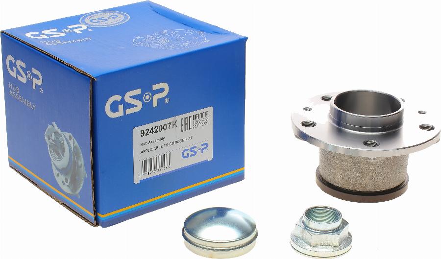 GSP 9242007K - Подшипник ступицы колеса, комплект autospares.lv