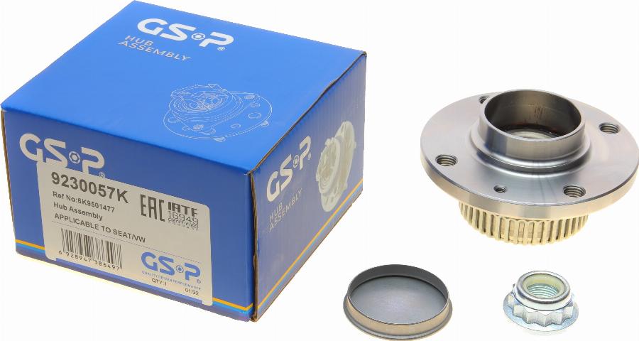 GSP 9230057K - Подшипник ступицы колеса, комплект autospares.lv