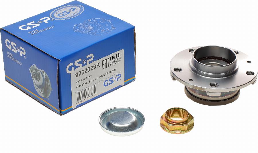 GSP 9232029K - Ступица колеса, поворотный кулак autospares.lv