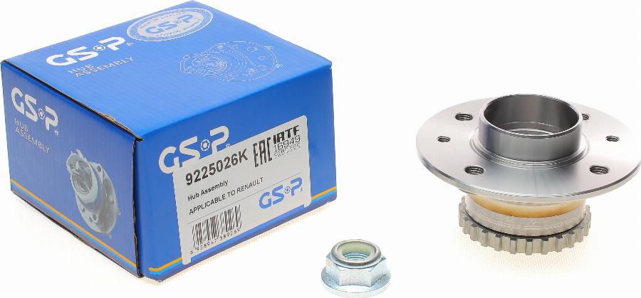 GSP 9225026K - Подшипник ступицы колеса, комплект autospares.lv