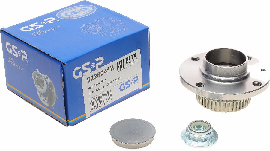 GSP 9228041K - Подшипник ступицы колеса, комплект autospares.lv