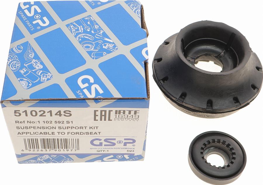 GSP 510214S - Опора стойки амортизатора, подушка autospares.lv