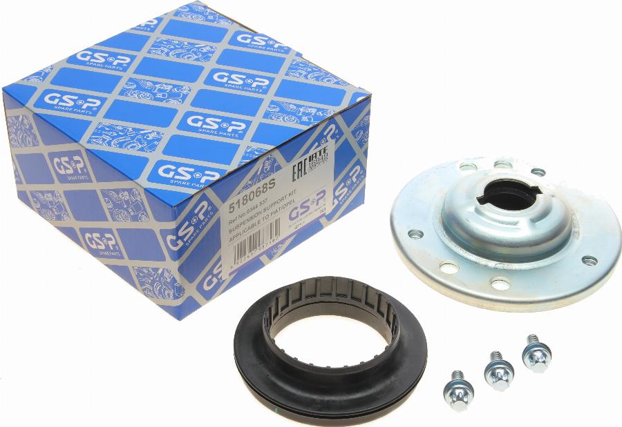 GSP 518068S - Опора стойки амортизатора, подушка autospares.lv