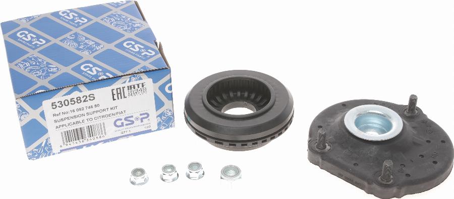 GSP 530582S - Опора стойки амортизатора, подушка autospares.lv