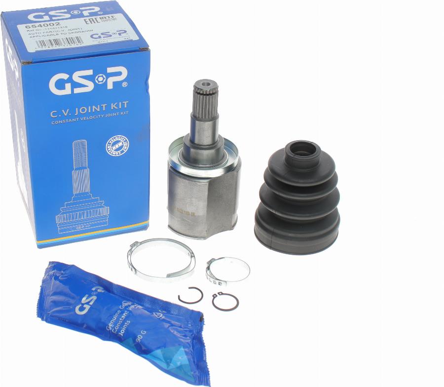 GSP 654002 - Шарнирный комплект, ШРУС, приводной вал autospares.lv