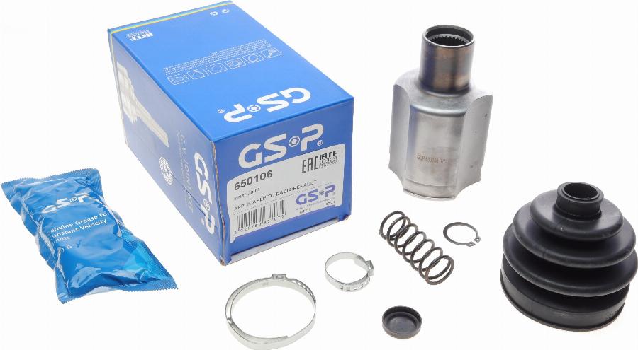 GSP 650106 - Шарнирный комплект, ШРУС, приводной вал autospares.lv