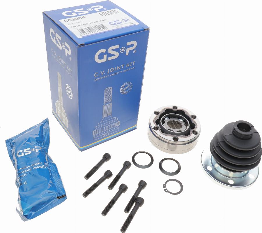 GSP 603005 - Шарнирный комплект, ШРУС, приводной вал autospares.lv