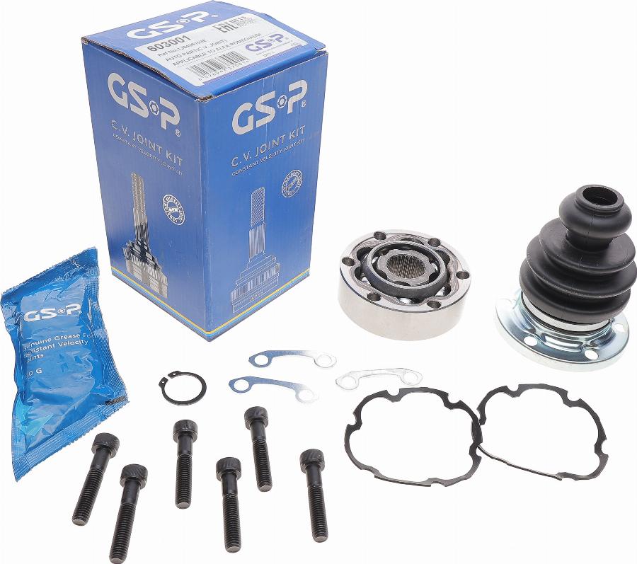 GSP 603001 - Шарнирный комплект, ШРУС, приводной вал autospares.lv