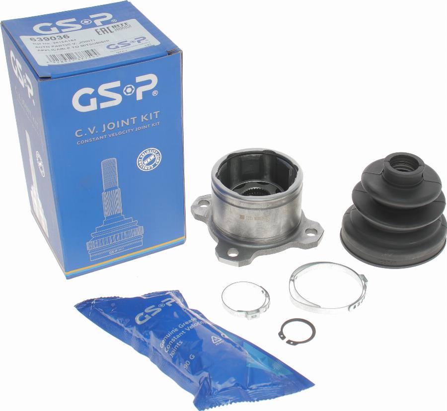 GSP 639036 - Шарнирный комплект, ШРУС, приводной вал autospares.lv