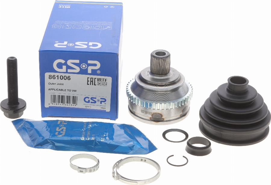 GSP 861006 - Шарнирный комплект, ШРУС, приводной вал autospares.lv