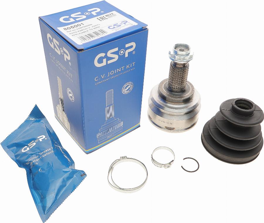 GSP 805001 - Шарнирный комплект, ШРУС, приводной вал autospares.lv