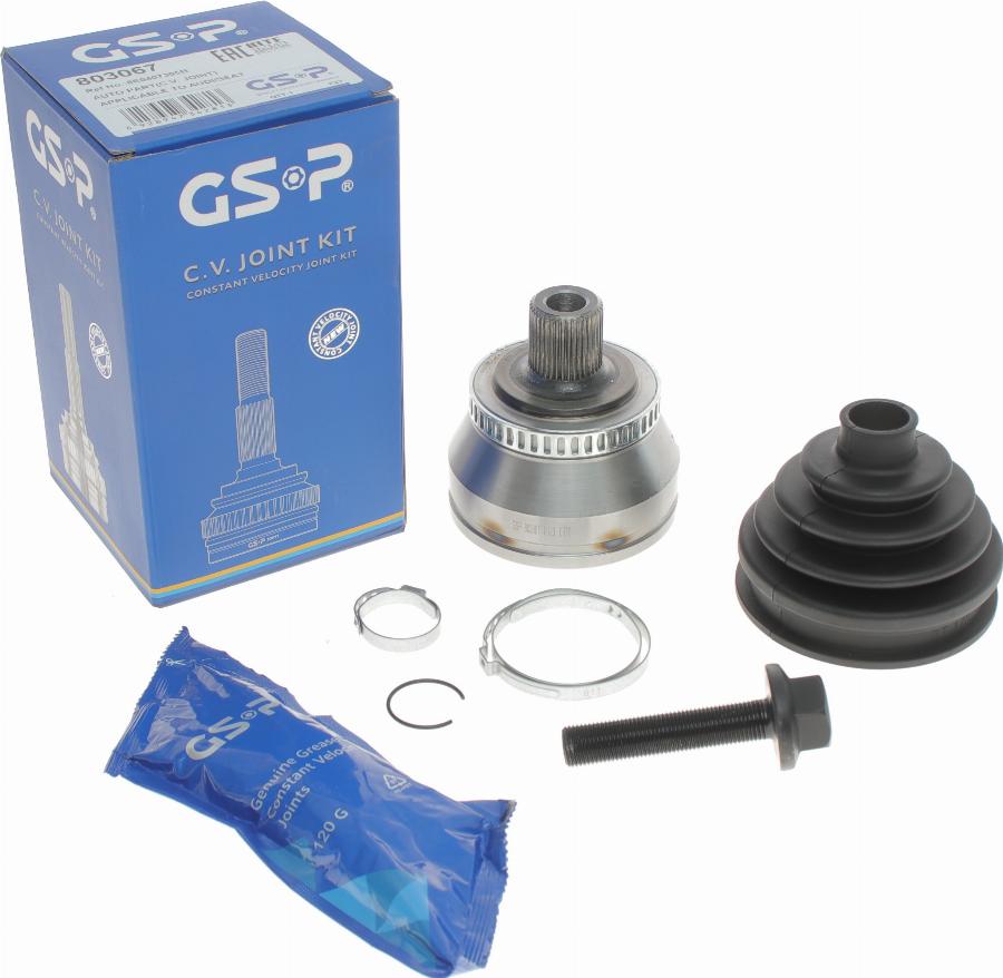 GSP 803067 - Шарнирный комплект, ШРУС, приводной вал autospares.lv