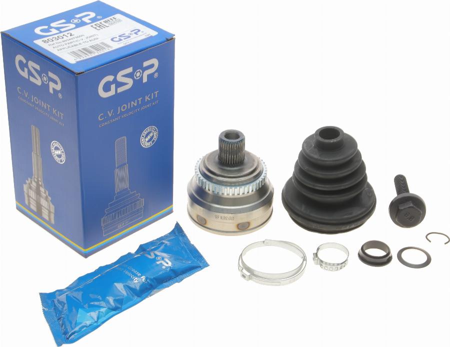 GSP 803012 - Шарнирный комплект, ШРУС, приводной вал autospares.lv