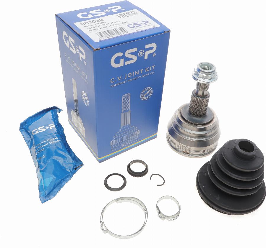 GSP 803036 - Шарнирный комплект, ШРУС, приводной вал autospares.lv