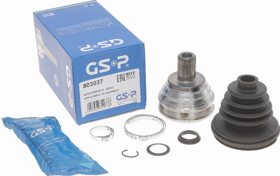 GSP 803037 - Шарнирный комплект, ШРУС, приводной вал autospares.lv