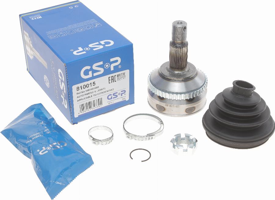 GSP 810015 - Шарнирный комплект, ШРУС, приводной вал autospares.lv