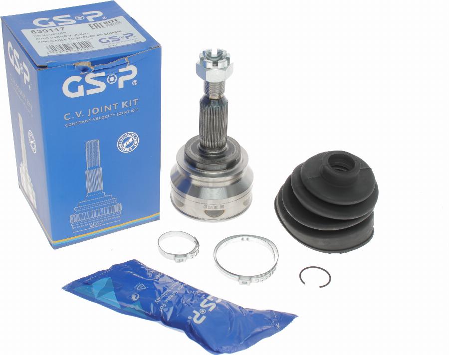 GSP 839117 - Шарнирный комплект, ШРУС, приводной вал autospares.lv