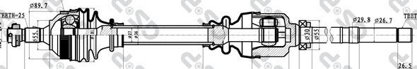 GSP 245153 - Приводной вал autospares.lv