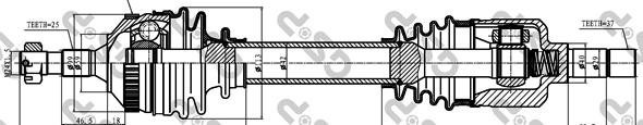 GSP 245178 - Приводной вал autospares.lv