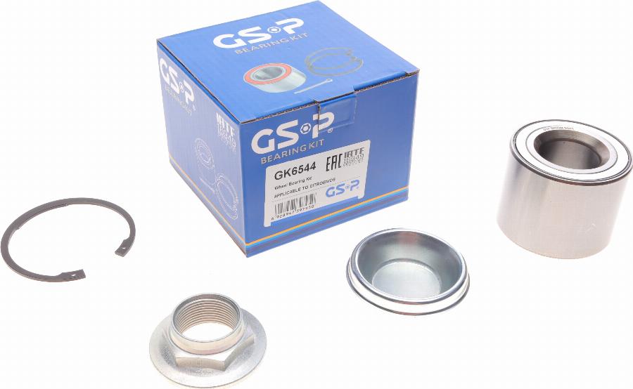 GSP GK6544 - Подшипник ступицы колеса, комплект autospares.lv