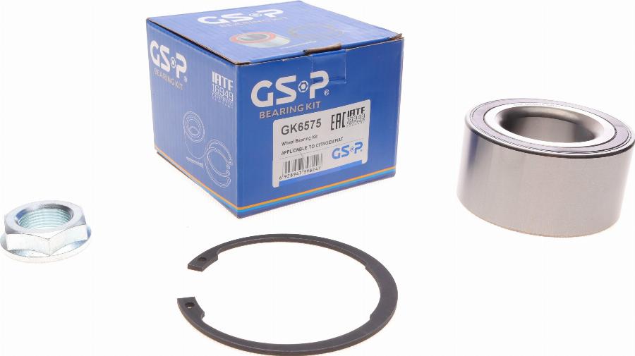 GSP GK6575 - Подшипник ступицы колеса, комплект autospares.lv