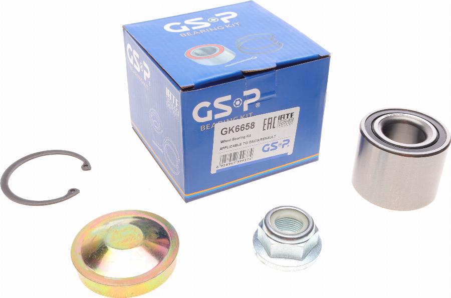 GSP GK6658 - Подшипник ступицы колеса, комплект autospares.lv