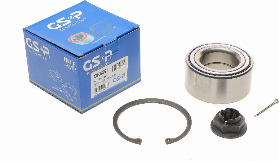 GSP GK6891 - Подшипник ступицы колеса, комплект autospares.lv