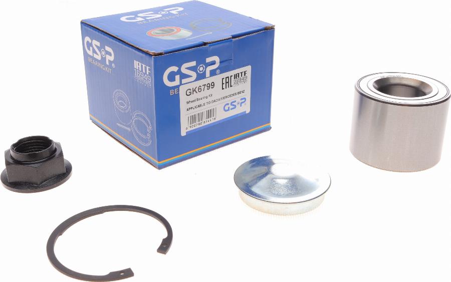 GSP GK6799 - Подшипник ступицы колеса, комплект autospares.lv