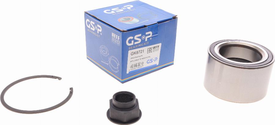 GSP GK6721 - Подшипник ступицы колеса, комплект autospares.lv