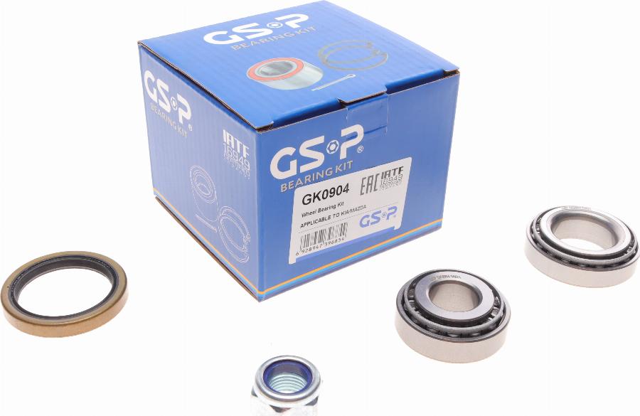 GSP GK0904 - Подшипник ступицы колеса, комплект autospares.lv