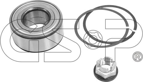 GSP GK3495 - Подшипник ступицы колеса, комплект autospares.lv