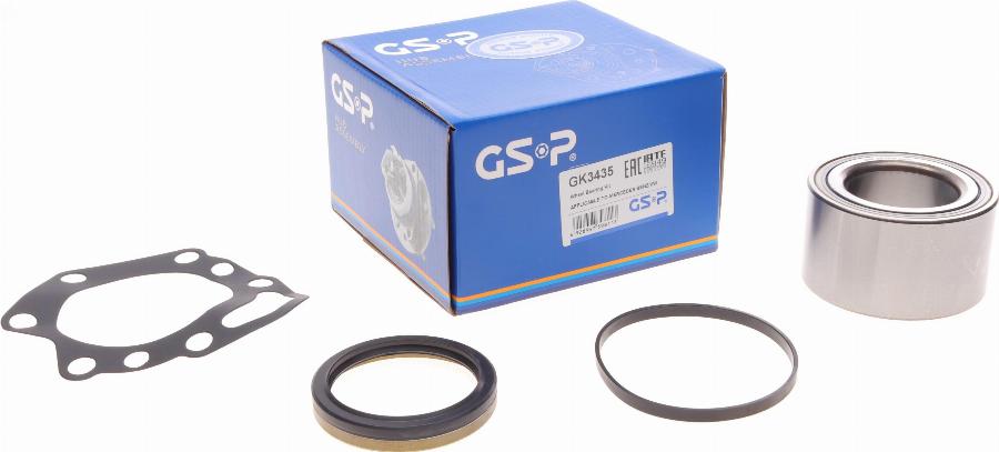 GSP GK3435 - Подшипник ступицы колеса, комплект autospares.lv