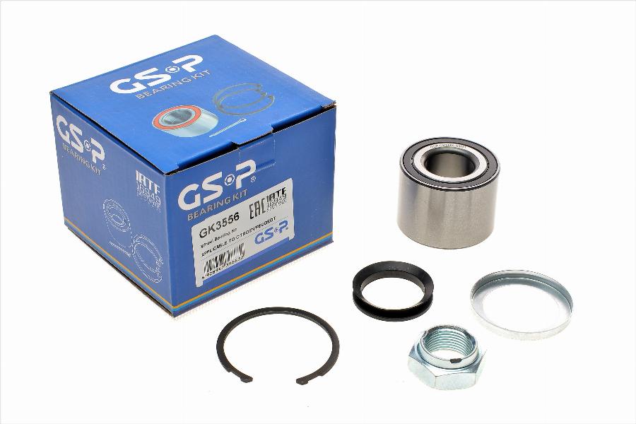 GSP GK3556 - Подшипник ступицы колеса, комплект autospares.lv