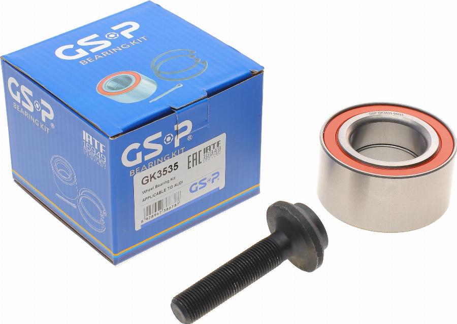 GSP GK3535 - Подшипник ступицы колеса, комплект autospares.lv