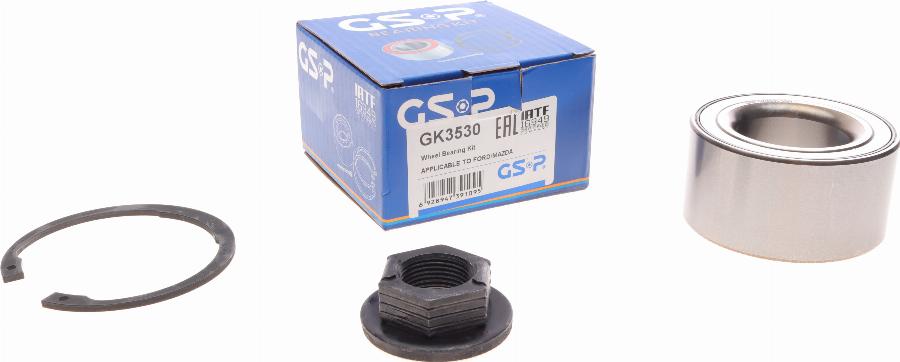 GSP GK3530 - Подшипник ступицы колеса, комплект autospares.lv