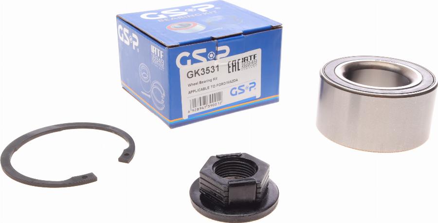 GSP GK3531 - Подшипник ступицы колеса, комплект autospares.lv