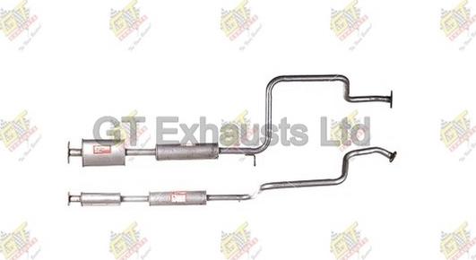 GT Exhausts GDN456 - Средний глушитель выхлопных газов autospares.lv