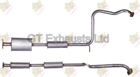 GT Exhausts GDN343 - Средний глушитель выхлопных газов autospares.lv