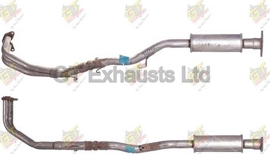 GT Exhausts GDN226 - Предглушитель выхлопных газов autospares.lv