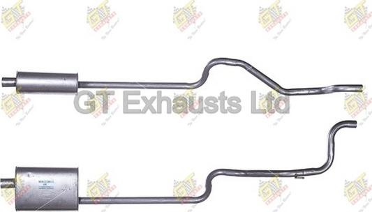 GT Exhausts GFE542 - Глушитель выхлопных газов, конечный autospares.lv