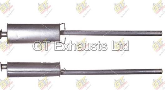GT Exhausts GFE1042 - Средний глушитель выхлопных газов autospares.lv