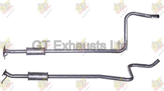GT Exhausts GFE1071 - Средний глушитель выхлопных газов autospares.lv