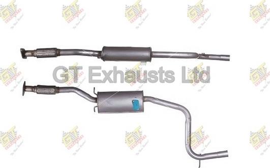 GT Exhausts GFE392 - Средний глушитель выхлопных газов autospares.lv