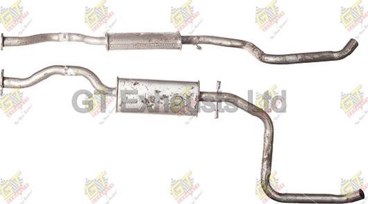 GT Exhausts GFE202 - Средний глушитель выхлопных газов autospares.lv